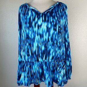 NWT Ellen Tracy Blouse Top Size Petite L